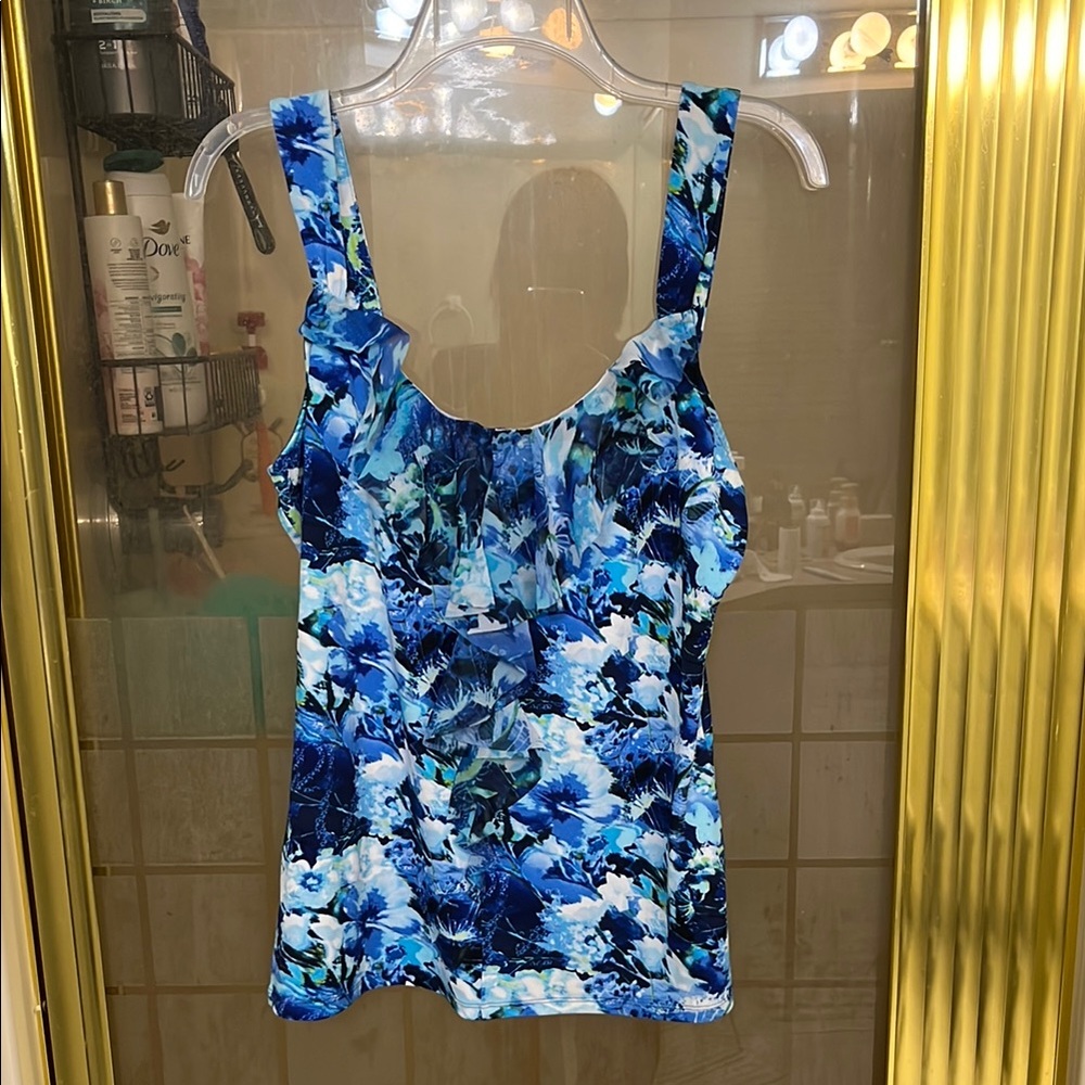 Floral Blue Women's Tank Top